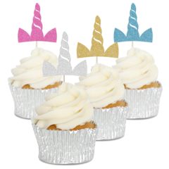 Unicorn Horn Cupcake Toppers - 6pk