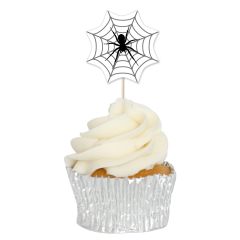 Spider Web Cupcake Toppers - 12pk