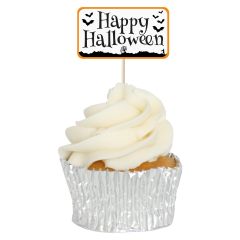 Happy Halloween Cupcake Toppers - 12pk