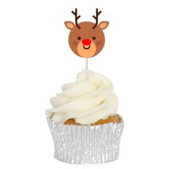 Rudolph Cupcake Toppers - 12pk