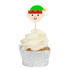 Santa's Elf Cupcake Toppers - 12pk