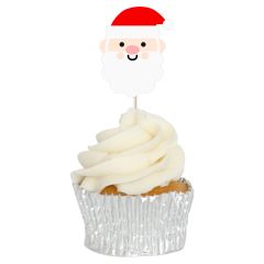 Santa Cupcake Toppers - 12pk