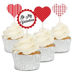 Be My Valentine Cupcake Toppers - 12Pk