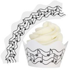 Music Sheet Cupcake Wrappers - 12Pk