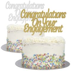 Congratulations On Your Engagement Cake Topper
