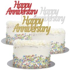 Large Happy Anniversary cake Topper