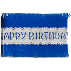 Blue Happy Birthday Cake Frill - 88cm