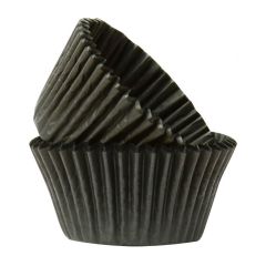 25 Cases Black Paper Cupcake / Muffin Cases