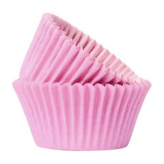 25 Cases Baby Pink Paper Cupcake / Muffin Cases