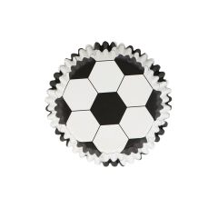 Football Foil Lined Cupcake Cases 30pk