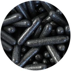 Black Polished Macaroni Rods - 80g
