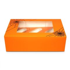 Halloween Cobweb Cupcake Box - Holds 6