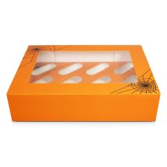 Halloween Cobweb Cupcake Box - Holds 12