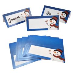 Festive Snowman Place Name Cards - 12pk