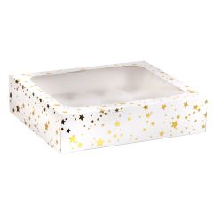 Gold Star 12 Cupcake Box with Insert