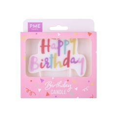 PME Happy Birthday Pastel Pink Candle