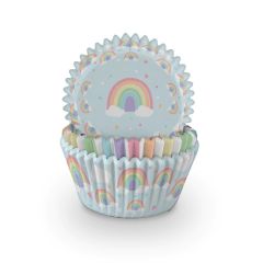 Pastel Rainbow Cupcake Cases - 75pk