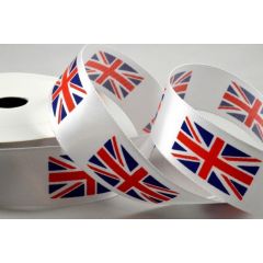 METRE - Union Jack Printed 25mm Ribbon