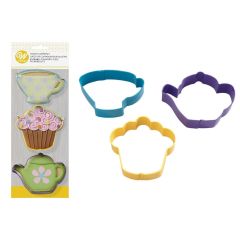 Tea Party Poly-Resin Cookie Cutter Set of 3