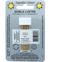 GOLD - Sugarflair Edible Lustre Dust E171 Free
