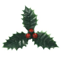 Large Plastic Holly - 60mm Dia