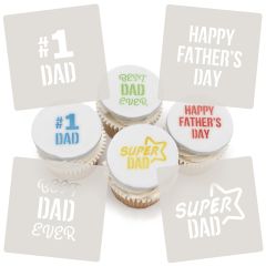 Father's Day Cupcake Stencil Set of 4 Designs