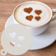 Hearts Dessert & Coffee Stencil