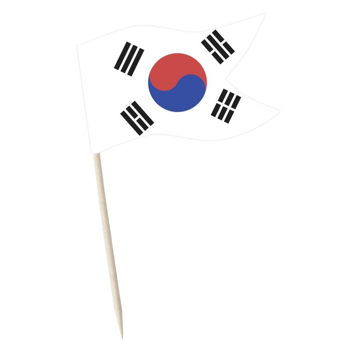 Buy South Korea Country Flag Cupcake Toppers Pack of 12 Online