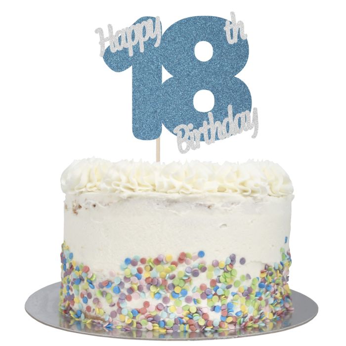 Girls Cake 18th and 21st cake 19 – Blue Dots – Heidelberg Cakes