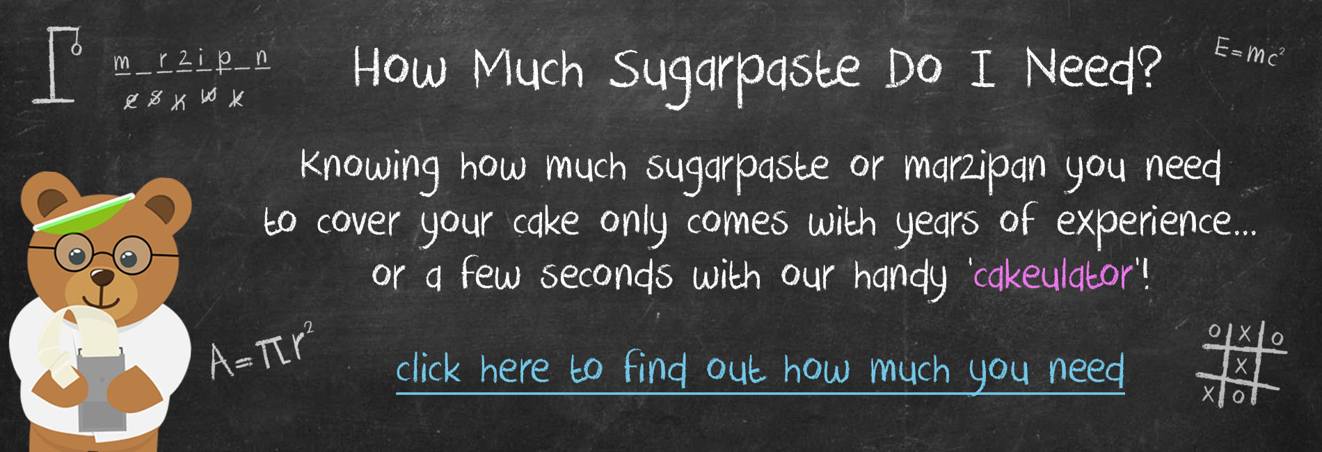 Find out how much sugarpaste you need to cover your cake